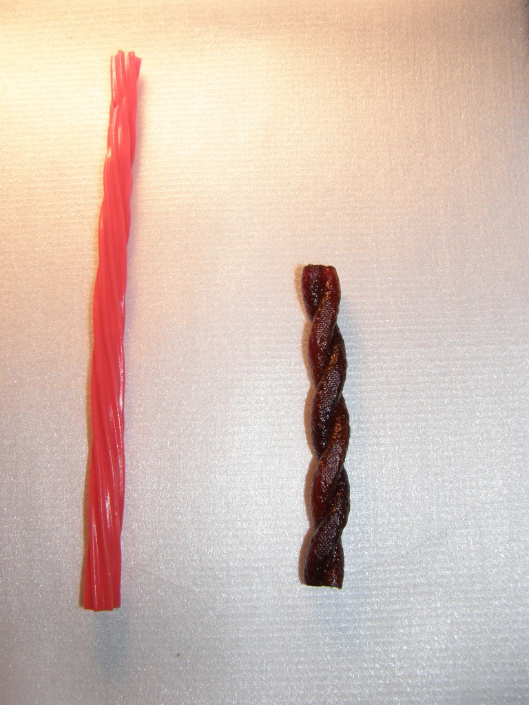 Twizzlers vs Graduates fruit twists