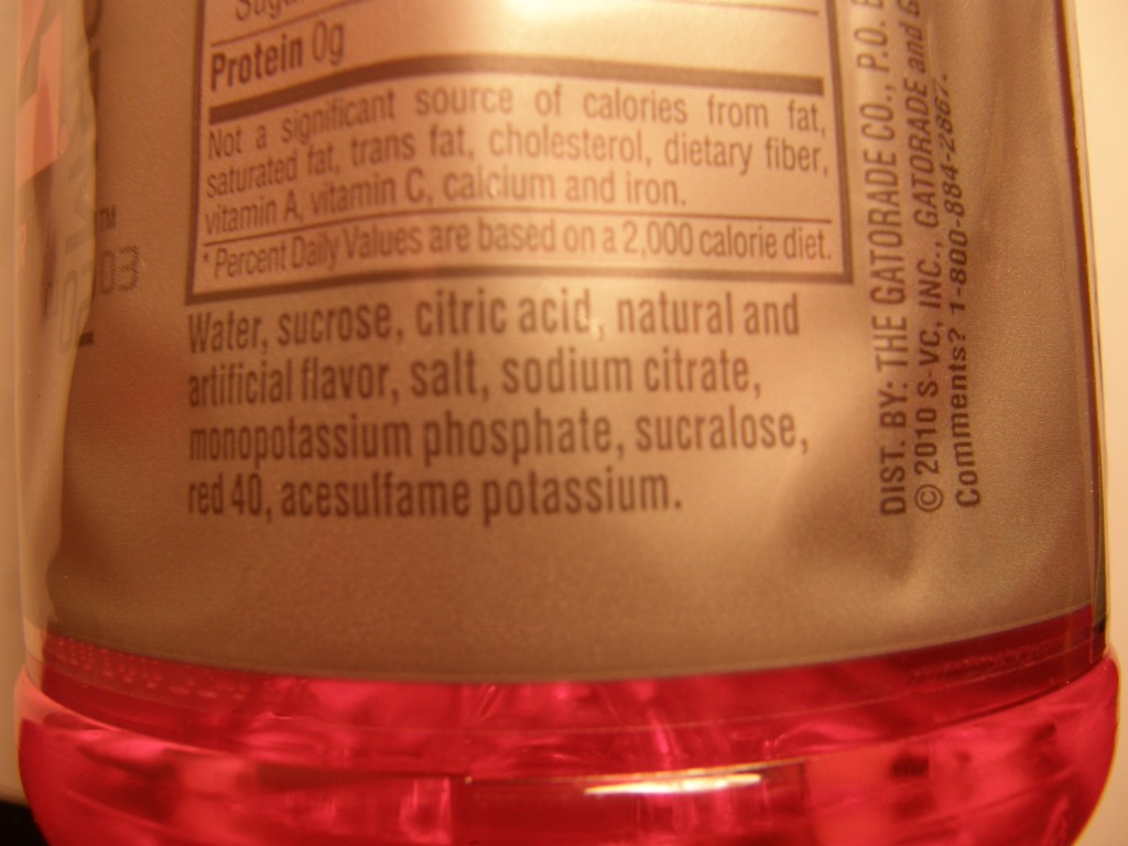 Gatorade ingredients