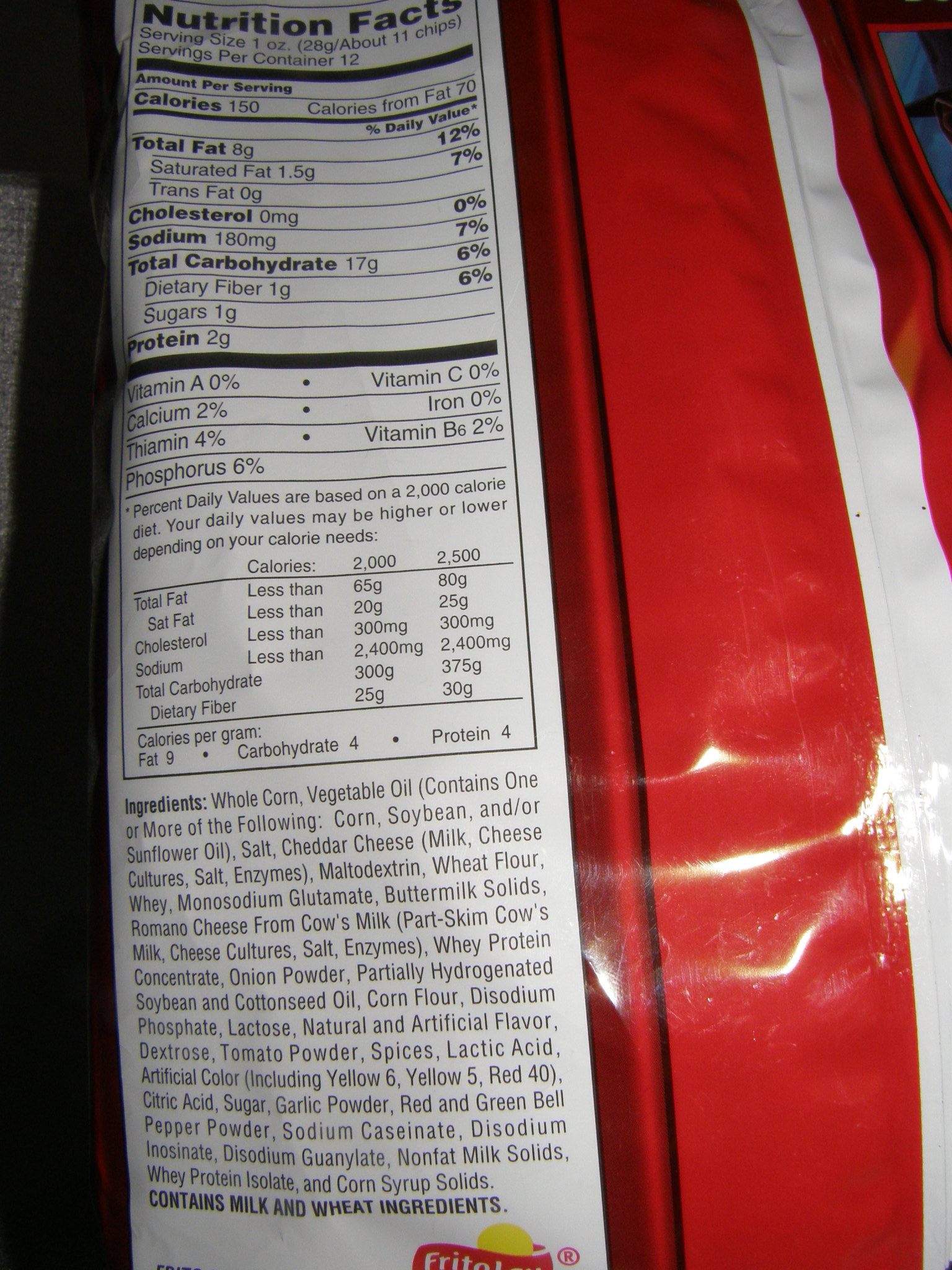 Dye Diet Eat Food Not Food Additives intended for Nutrition Facts Doritos