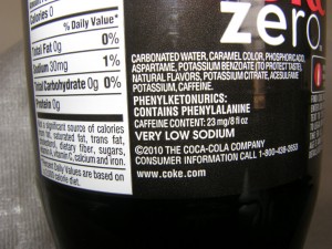 Zero Coke ingredients