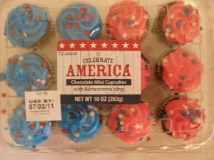 Celebrate America cupcakes of Walmart