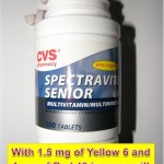 Spectravite Senior multivitamin with AZO DYES