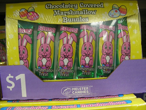 Chocolatey covered marshmallow bunnies made in USA