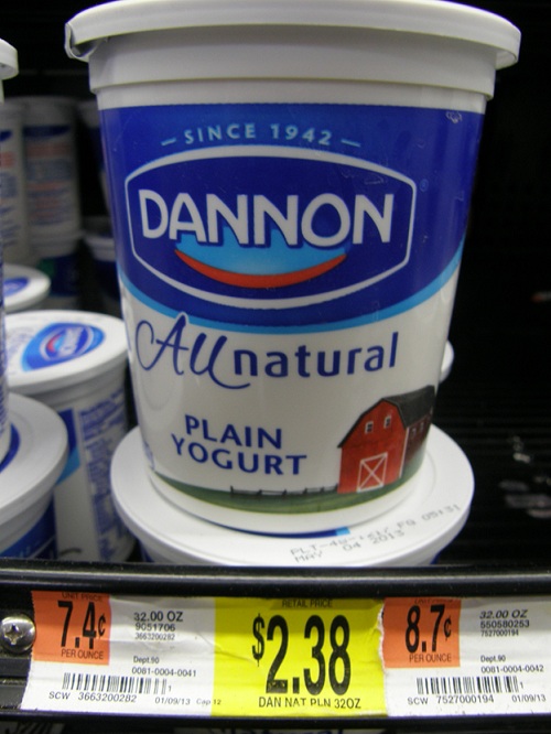 Danon All Natural Plain Yogurt