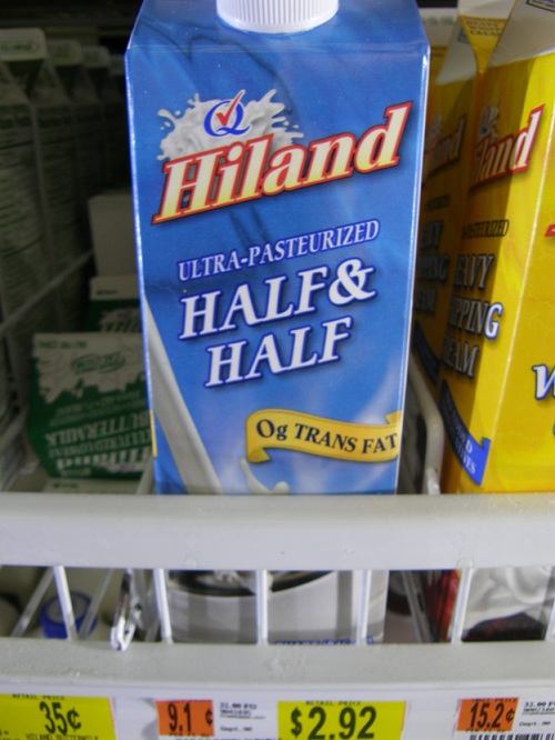 Hiland Half and Half milk