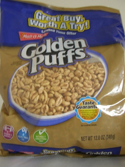 Malt O Meal Golden Puffs cereal