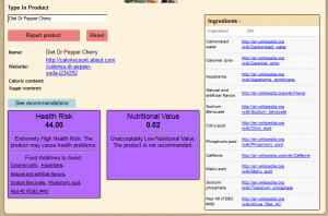 Dye Diet Calculator: Diet Dr Pepper cherry