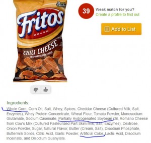 ShopWell result for Fritos corn chips