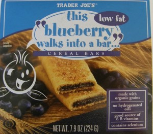 Trader Joe's blueberry cereal bar