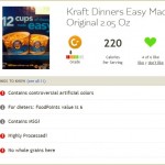 Fooducate result for Easy Mac