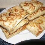 Pancakes stuffed with ground beef